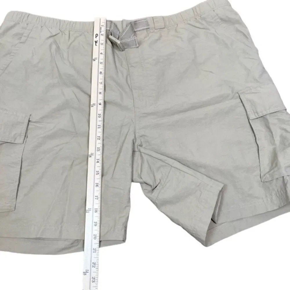 Lands' End Men's Nylon River Shorts with Liner Cargo Beige Tan Khaki Size XXL‎